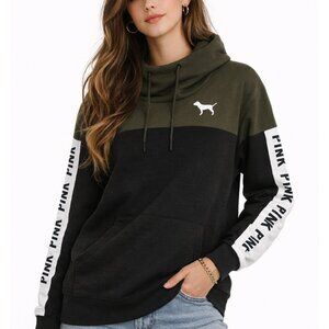 Victoria's Secret Cowl Neck Color Block Pullover Jacket (Green)